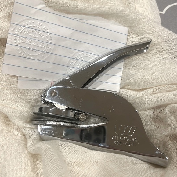 Atlanta Vintage Stamp Embosser Seal - Picture 1 of 6